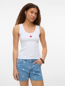 Vero Moda SNHEART Camisetas de tirantes -Bright White - 10340804