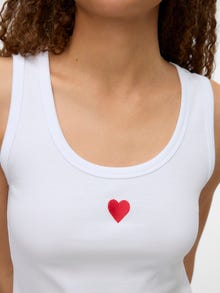 Vero Moda SNHEART Camisetas de tirantes -Bright White - 10340804