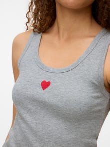 Vero Moda SNHEART Tank-Top -Light Grey Melange - 10340804