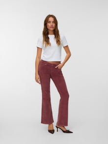 Vero Moda VMSIGI Nízký pas Kalhoty -Rose Brown - 10341150