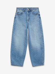 Vero Moda VMBILLIE High rise Barrel fit Jeans -Medium Blue Denim - 10341198