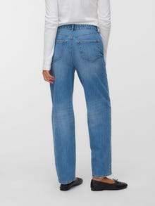 Vero Moda VMBILLIE Visok uspon Bačva stane Traperice -Medium Blue Denim - 10341198