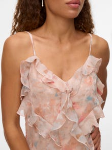 Vero Moda Tavapärane lõige U-kaelus Lühike kleit -Primrose Pink - 10341215