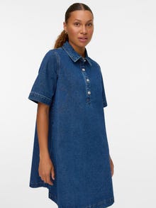 Vero Moda VMOCINA Obleka srednje dolžine -Medium Blue Denim - 10341239