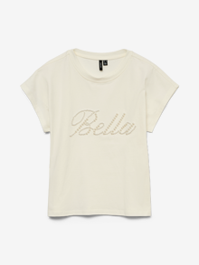Vero Moda Tavapärane lõige Ümmargune kaelus T-särk -Bright White - 10341269