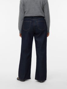 Vero Moda VMCTESSA High rise Wide Leg Fit Jeans -Dark Blue Denim - 10341456