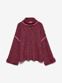 Vero Moda AWELLA Pulover -Burgundy - 10341664