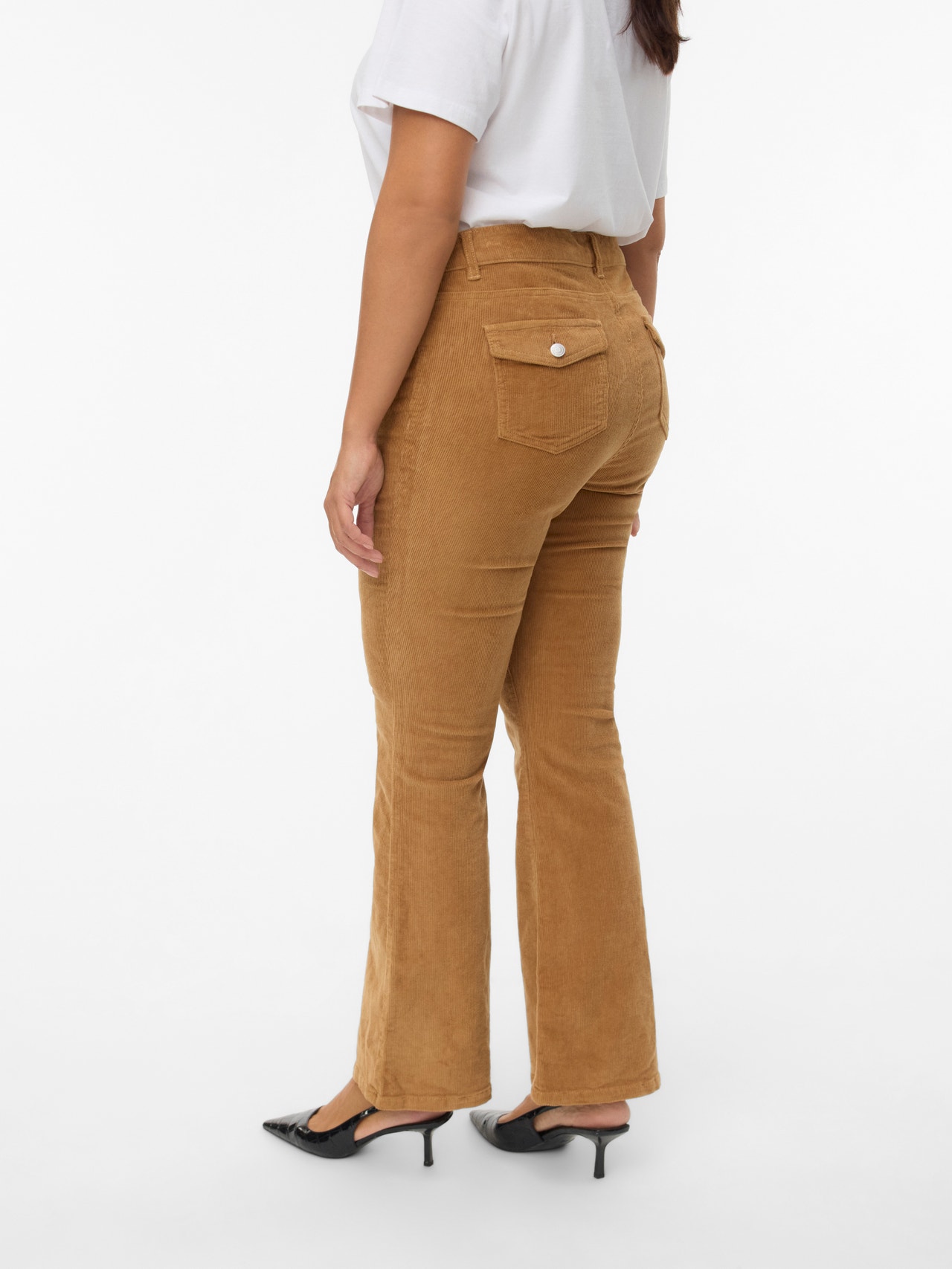 Vero Moda VMCSIRI Medelhög midja Byxor -Tobacco Brown - 10341706