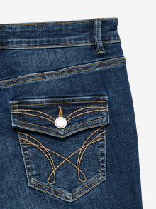 Vero Moda VMCAMILLE Low rise Flared Fit Jeans -Dark Blue Denim - 10341821