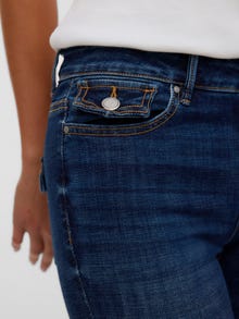 Vero Moda VMFLASH Middels høyt snitt Skinny Fit Jeans -Dark Blue Denim - 10341824