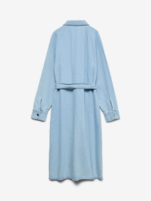 Vero Moda Tavapärane lõige Särgikrae Pikk kleit -Light Blue Denim - 10341882