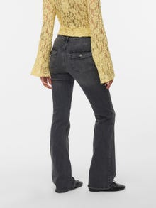 Vero Moda VMFLASH Talle medio Corte flared Vaqueros -Dark Grey Denim - 10342009