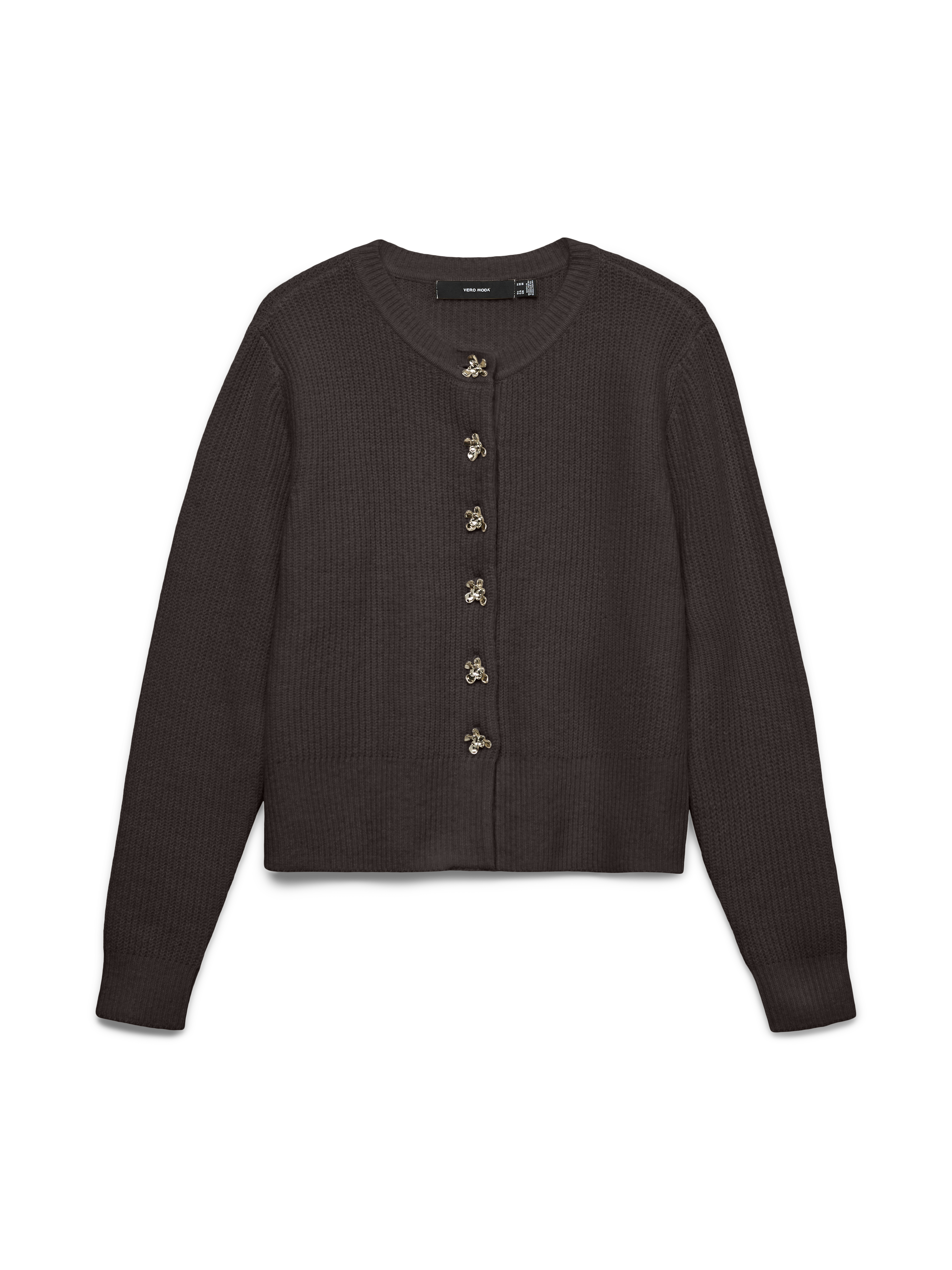 Vero Moda VMTAMMY O NECK NORDIC GA - Vest - chocolate torte/donkerbruin Vero Moda VMTAMMY O NECK NORDIC GA - Vest - chocolate torte/donkerbruin