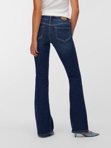 Vero Moda VMHELENA Låg midja Utsvängd passform Jeans -Dark Blue Denim - 10342470