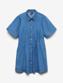 Vero Moda VMCASSIDY Kurzes Kleid -Medium Blue Denim - 10342479