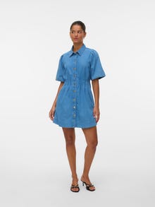 Vero Moda VMCASSIDY Kort kjole -Medium Blue Denim - 10342479