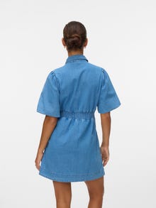 Vero Moda VMCASSIDY Kort kjole -Medium Blue Denim - 10342479