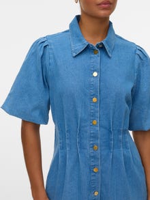 Vero Moda VMCASSIDY Kort kjole -Medium Blue Denim - 10342479