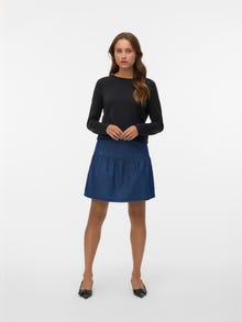 Vero Moda VMCASSIDY Mellemhøj talje Kort nederdel -Medium Blue Denim - 10342481