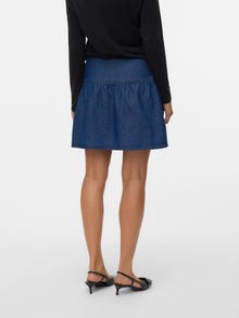 Vero Moda VMCASSIDY Mellemhøj talje Kort nederdel -Medium Blue Denim - 10342481