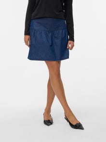 Vero Moda VMCASSIDY Mellemhøj talje Kort nederdel -Medium Blue Denim - 10342481