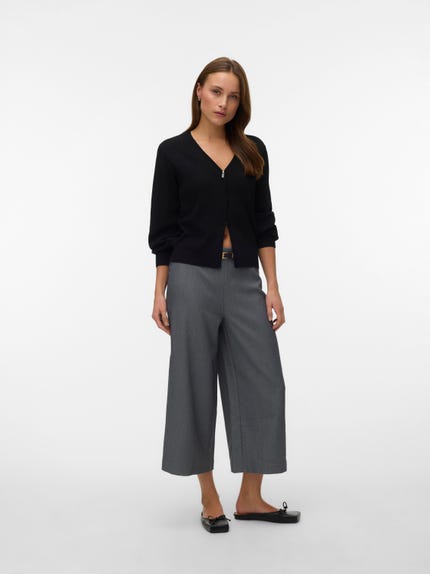 VERO MODA Vmnancy Ls V-hals Cardigan Boo, zwart, L VERO MODA Vmnancy Ls V-hals Cardigan Boo, zwart, L
