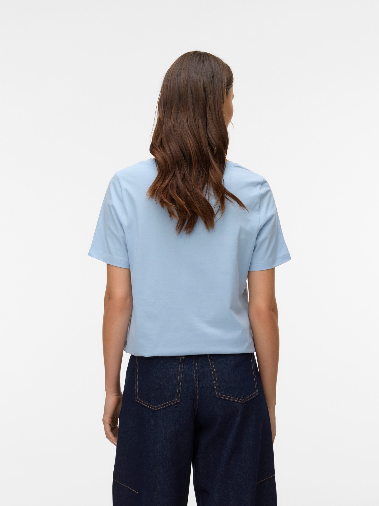 VERO MODA Vmmacy T-Shirt Donna Scollo A V Manica Corta - Jrs Btq Ga, Collezione Danese