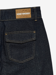 Vero Moda SNRANCY Stredné sedlo Široká nohavica štýl Džínsy -Dark Blue Denim - 10343086