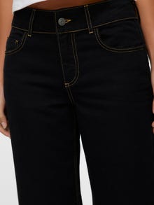 Vero Moda SNRANCY Vidutinio aukščio juosmuo Plačios klešnės Džinsai -Black Denim - 10343086