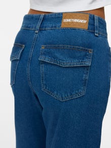 Vero Moda SNRANCY Vidutinio aukščio juosmuo Plačios klešnės Džinsai -Medium Blue Denim - 10343086