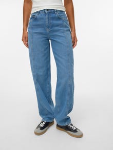 Vero Moda Kõrge vöökohaga lõige Teksad -Light Blue Denim - 10343093