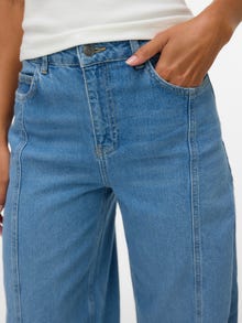 Vero Moda Kõrge vöökohaga lõige Teksad -Light Blue Denim - 10343093