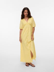 Vero Moda VMSIGNE Robe longue -Pale Banana - 10343307