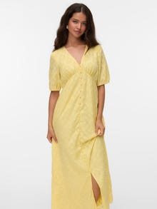 Vero Moda VMSIGNE Robe longue -Pale Banana - 10343307