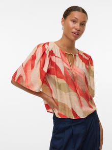 Vero Moda VMTYRA Top -Coral Almond - 10343334
