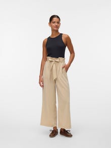 Vero Moda VMSYDNEY High waist Ancle Broek -Safari - 10343569