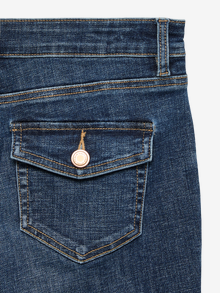 Vero Moda VMSIGI Padajoče Razširjen kroj Kavbojke -Dark Blue Denim - 10343814