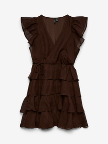 Vero Moda VMSABRINA Krátke šaty -Chocolate Martini - 10343815