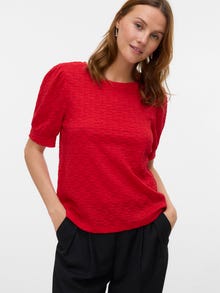 Vero Moda VMFLOWER Top -Ribbon Red - 10344340