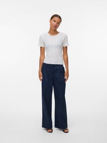 Vero Moda Avar lõige Ümmargune kaelus T-särk -Snow White - 10344638
