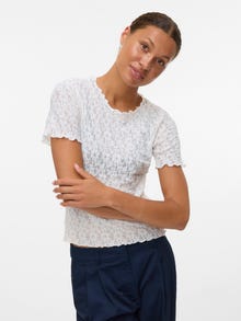 Vero Moda Avar lõige Ümmargune kaelus T-särk -Snow White - 10344638