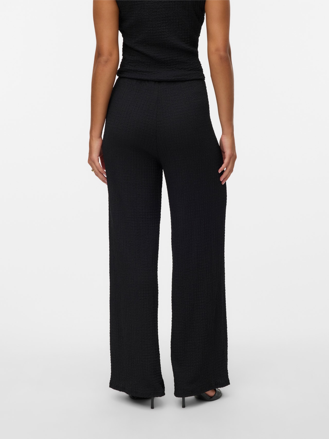 Vero Moda VMLINA Mid waist Trousers -Black - 10344646