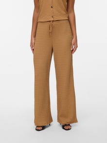 Vero Moda VMLINA Mittlere Taille Hose -Tobacco Brown - 10344646