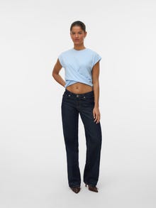 Vero Moda Tavapärane lõige Ümmargune kaelus Top -Cashmere Blue - 10344782