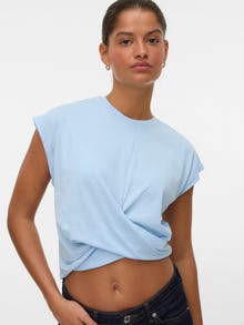 Vero Moda Tavapärane lõige Ümmargune kaelus Top -Cashmere Blue - 10344782