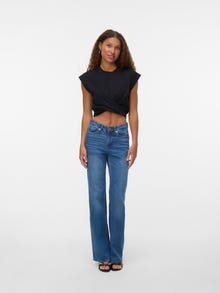 Vero Moda Tavapärane lõige Ümmargune kaelus Top -Black - 10344782