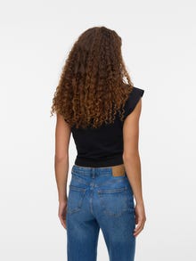 Vero Moda Tavapärane lõige Ümmargune kaelus Top -Black - 10344782