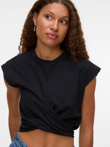 Vero Moda Tavapärane lõige Ümmargune kaelus Top -Black - 10344782