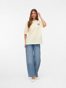 Vero Moda VMLAURA Tričko -Transparent Yellow - 10344846