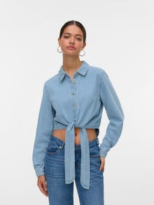 Vero Moda VMMELANEY Denim shirt -Light Blue Denim - 10345131